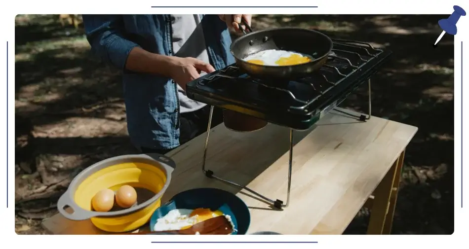 Przenośna kuchnia na campingu