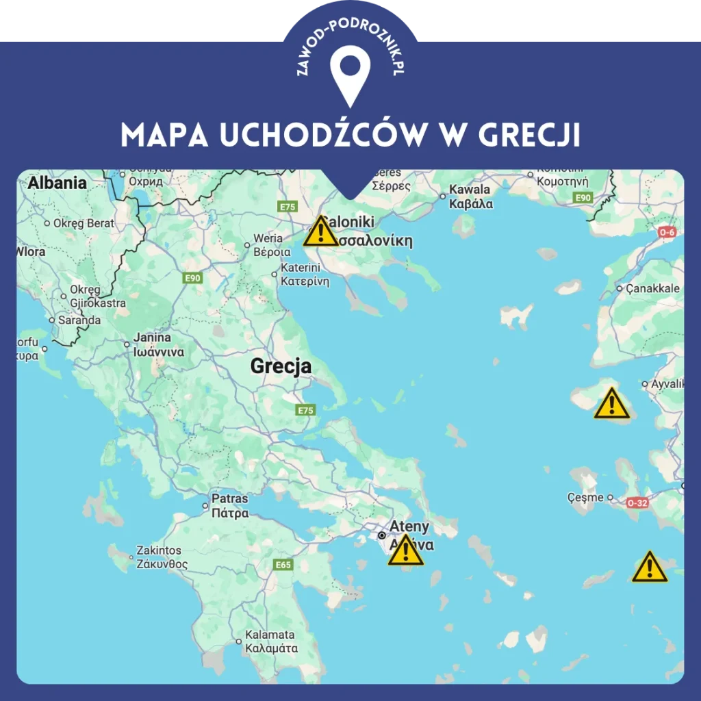 Uchodźcy w Grecji - mapa