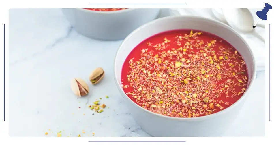 Mahalepi, pudding z wodą różaną