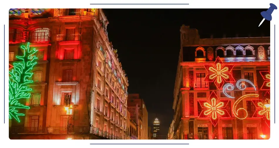 Dekoracje świąteczne w Mexico City