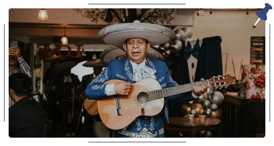 Meksykanin w sombrero z gitarą
