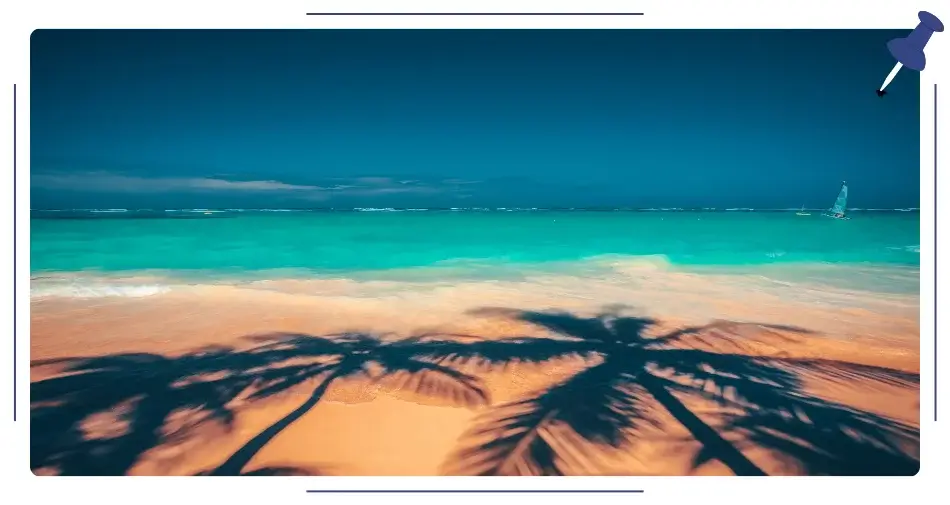 Cień palm na piasku, Dominikana
